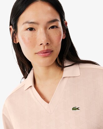 Polokleid aus Jacquard mit Monogramm