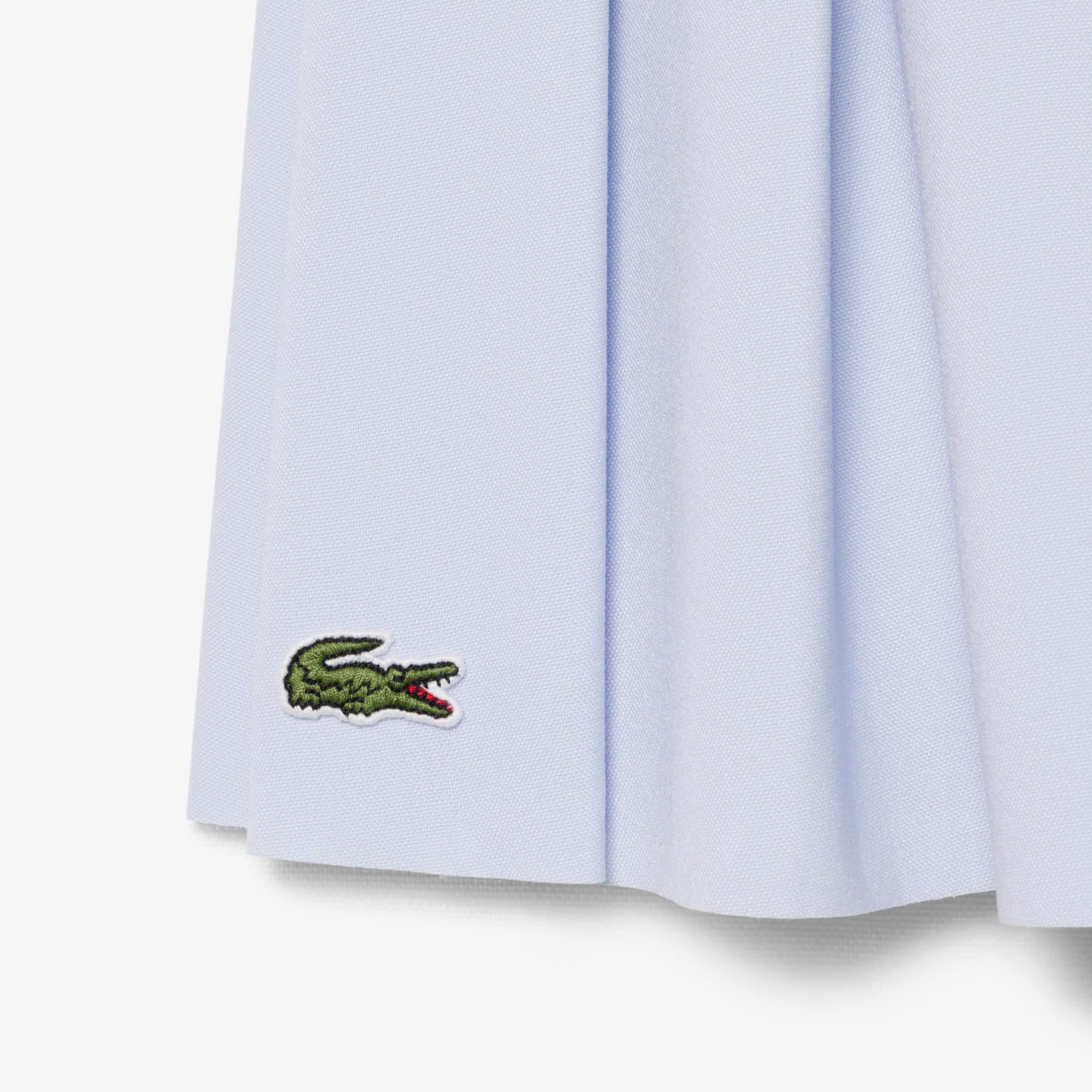 Thumbnail - Lacoste Faltenrock aus Oxford-Baumwolle - Hellblau Size 9 - 10A