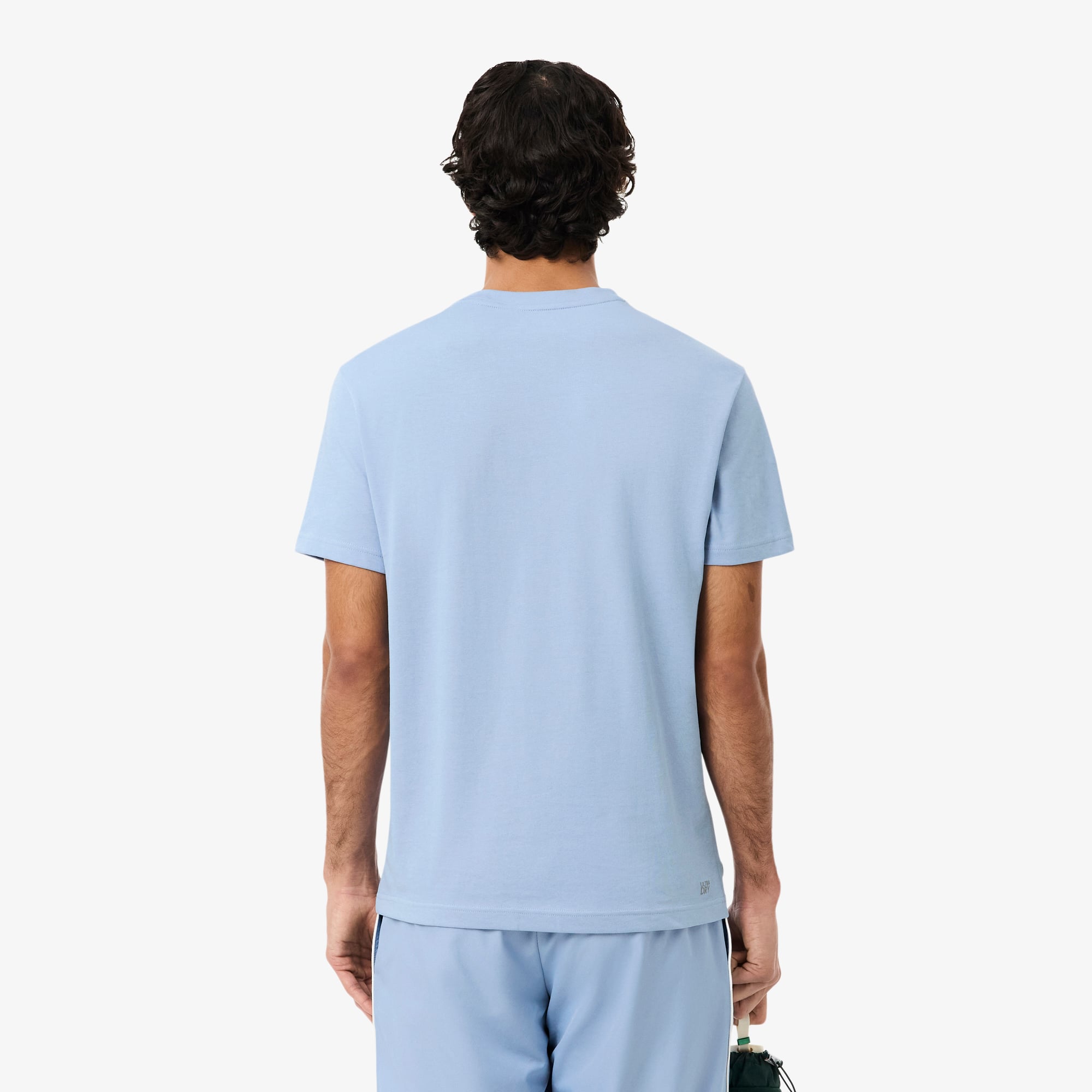 Thumbnail - Lacoste Sport-T-Shirt mit Print und Ultra-Dry-Technologie - Hellblau / Navy Blau Size S