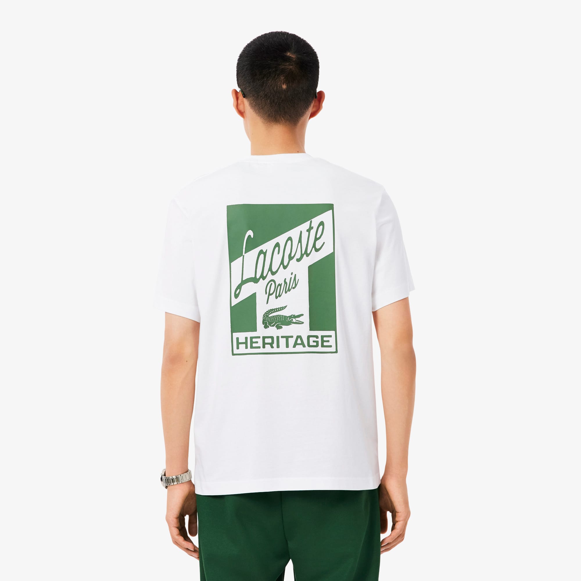 Thumbnail - Lacoste T-Shirt aus Jersey mit mehreren Prints - Weiß Size L