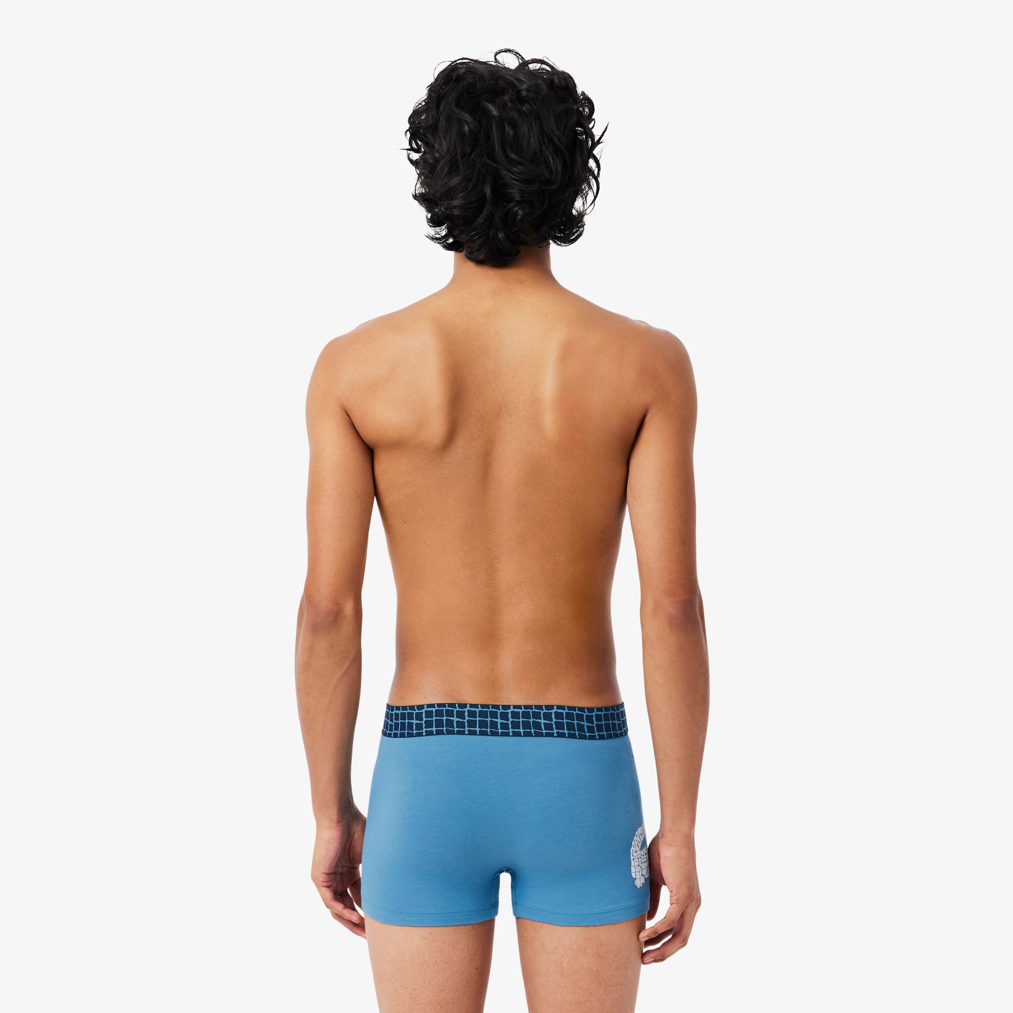 Thumbnail - Lacoste 3er-Pack Trunks Roland-Garros Edition - Bleu / Blanc / Orange / Bleu Marine Size XS