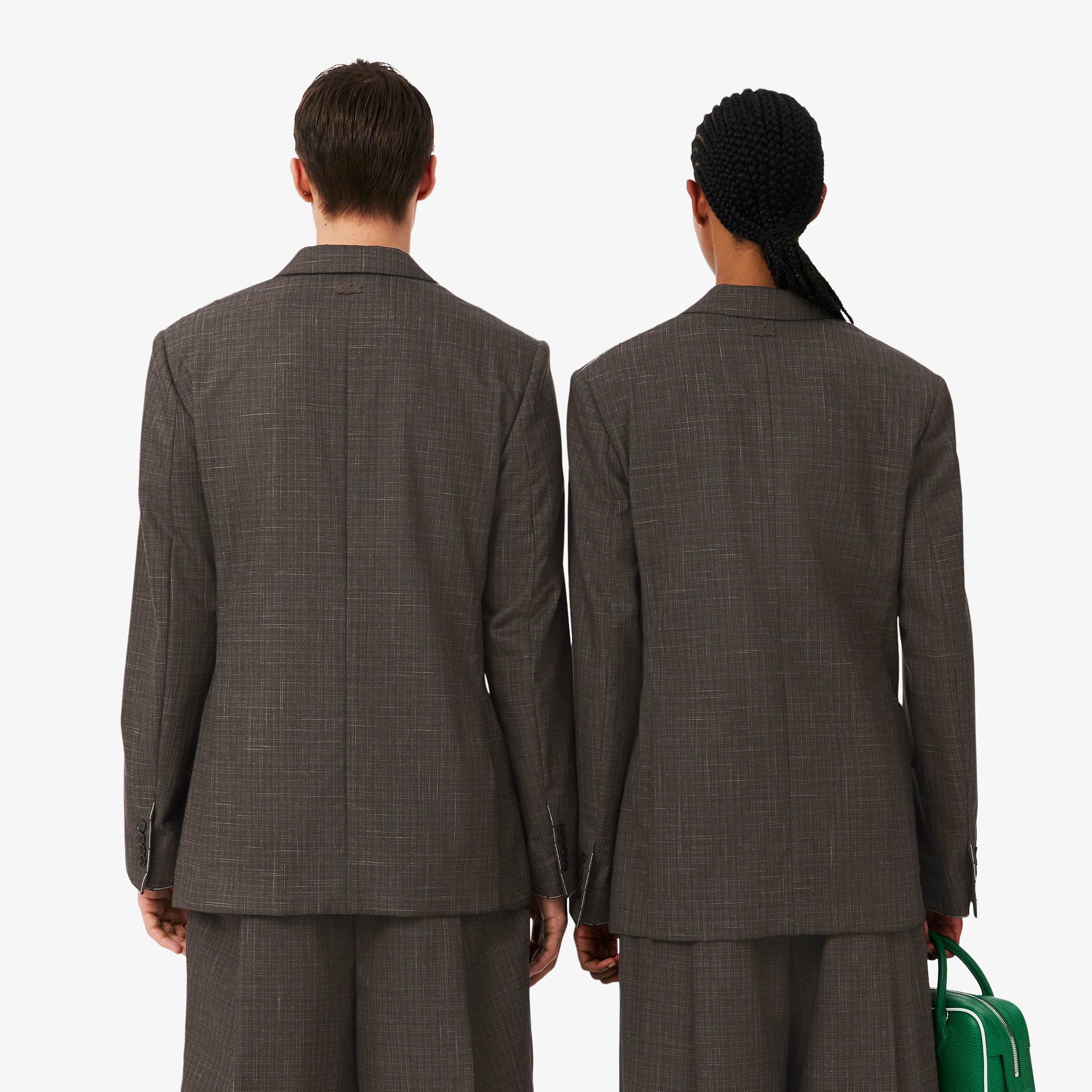 Thumbnail - Lacoste Blazer Runway aus schwerer Schurwolle - Braun Size 2 - XXS/X