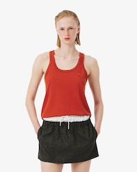 T-Tanktop Runway aus Piqu&eacute;-Seide