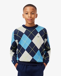 Pullover aus Wolle, Baumwolle und Jacquard mit zeitlosem Design