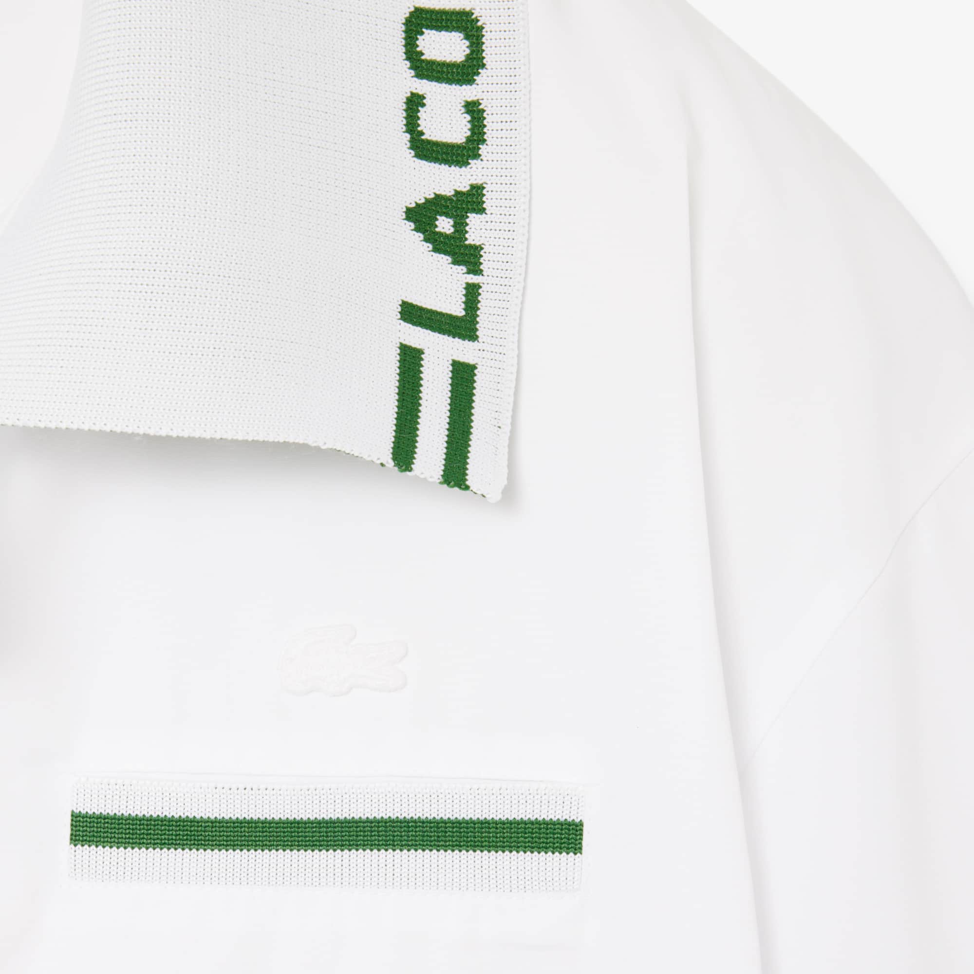 Thumbnail - Lacoste Oversized-Popover-Hemd Runway mit Logo-Kragen - Weiß Size M