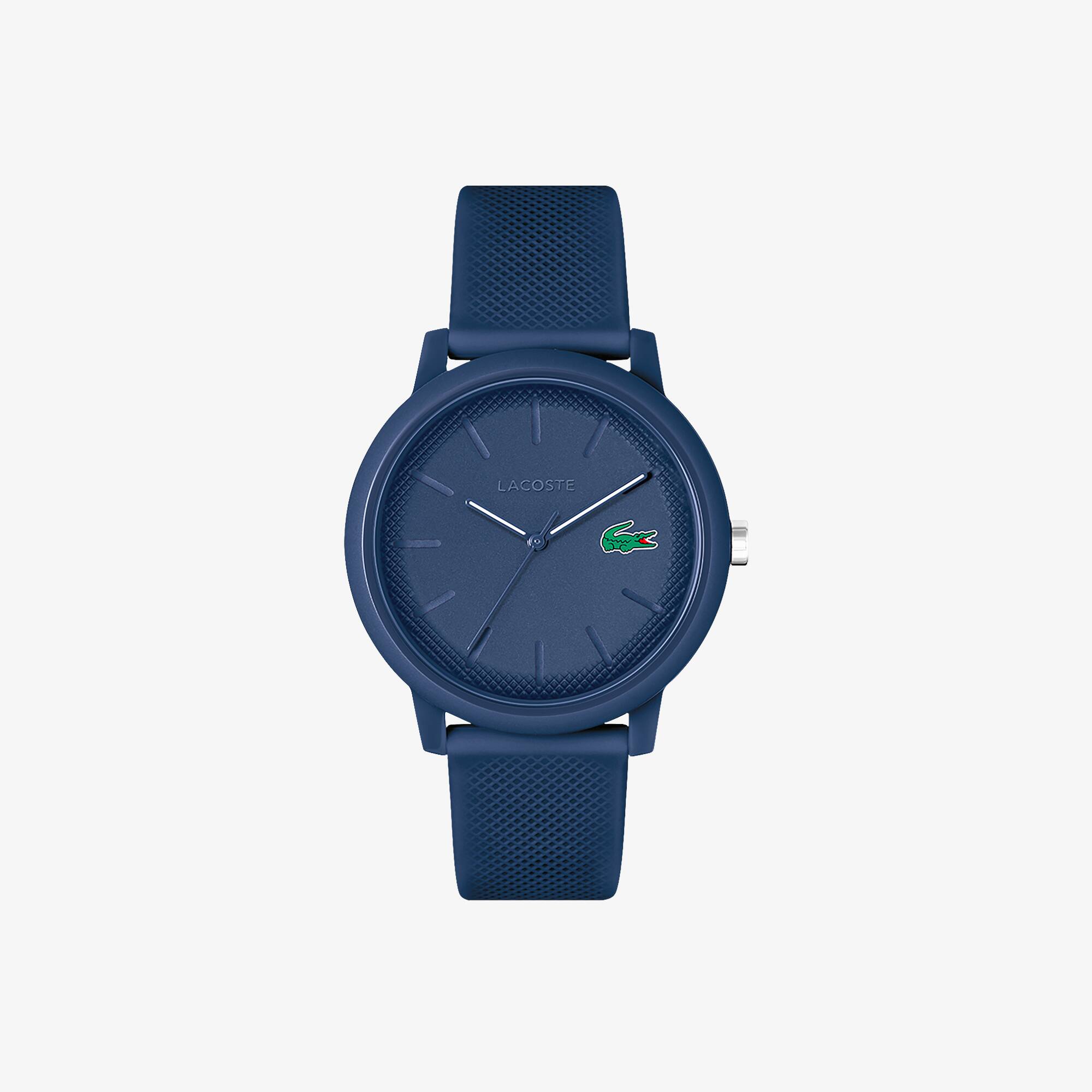 Herren LACOSTE 12.12 Armbanduhr mit blauem Silikonband - Uhren für 