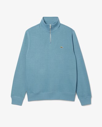 Sweatshirt aus Interlock mit hohem Kragen und Reißverschluss