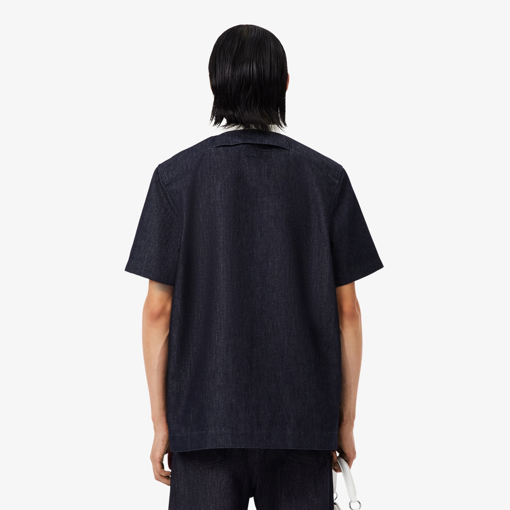 Thumbnail - Lacoste Loose Fit-Polohemd Runway aus Denim - Blau Size M