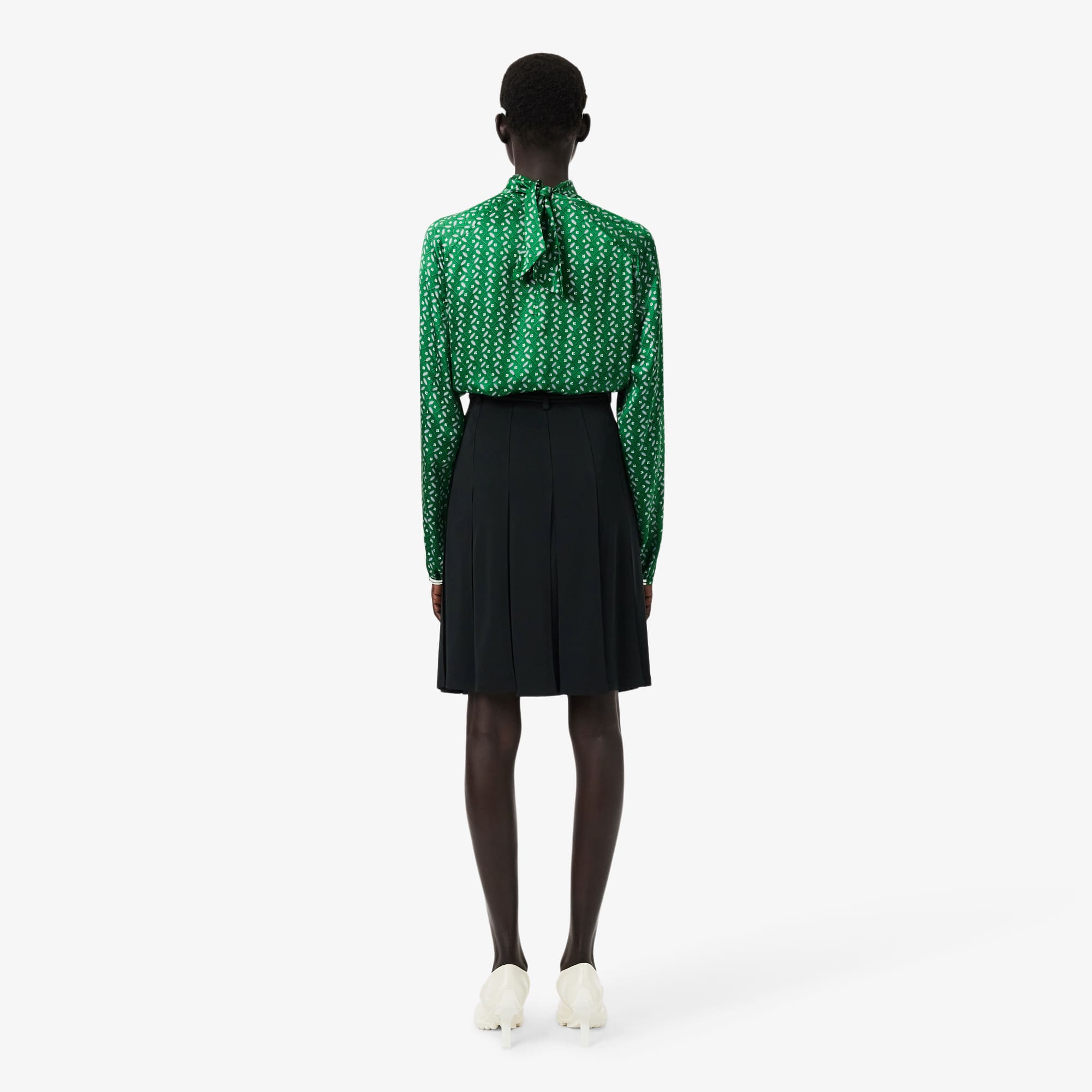Thumbnail - Lacoste Fließender Faltenrock Runway - Vert Fonce Size 38