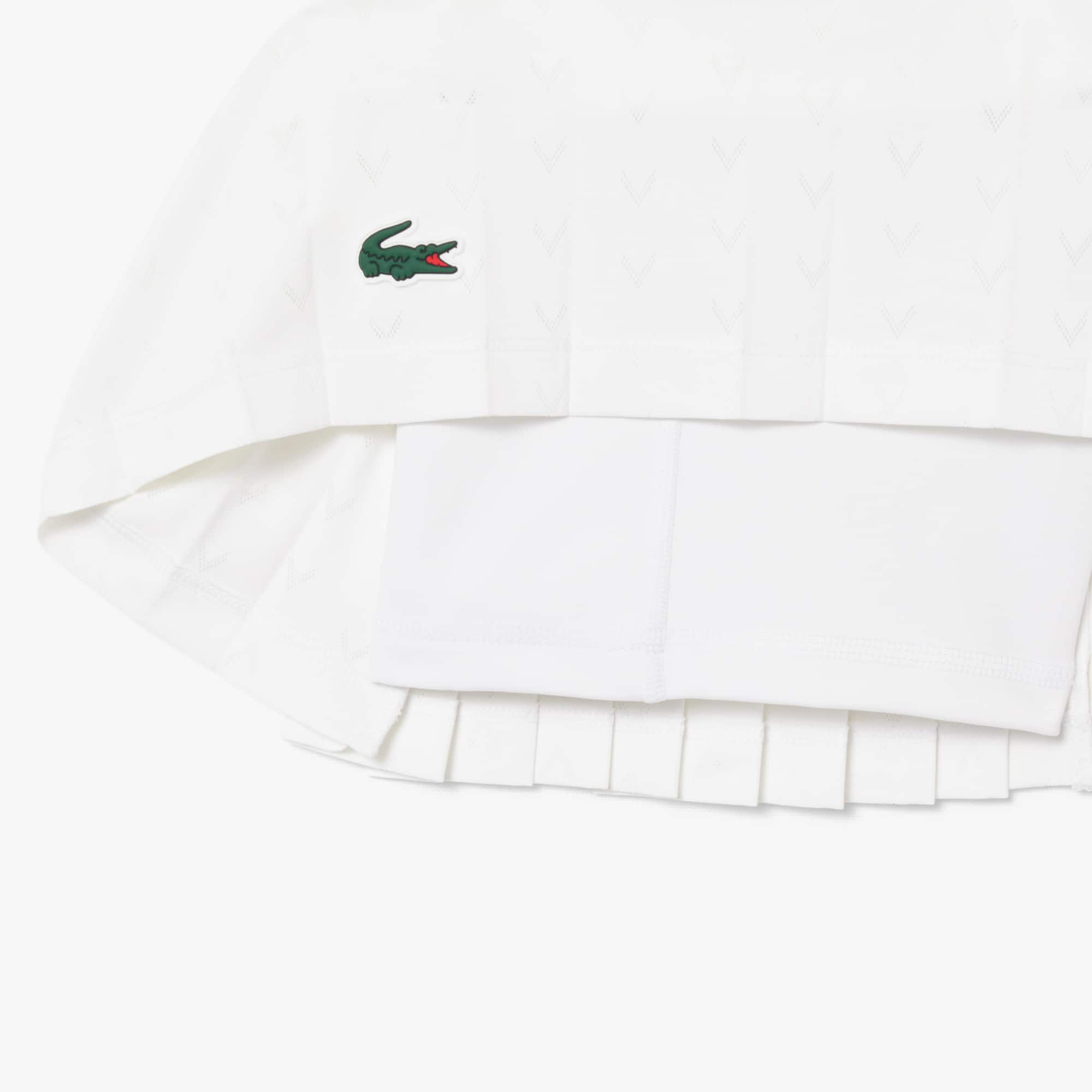 Thumbnail - Lacoste Gefütterter Heritage-Tennisrock mit Ultra-Dry-Technologie - Weiß Size 46