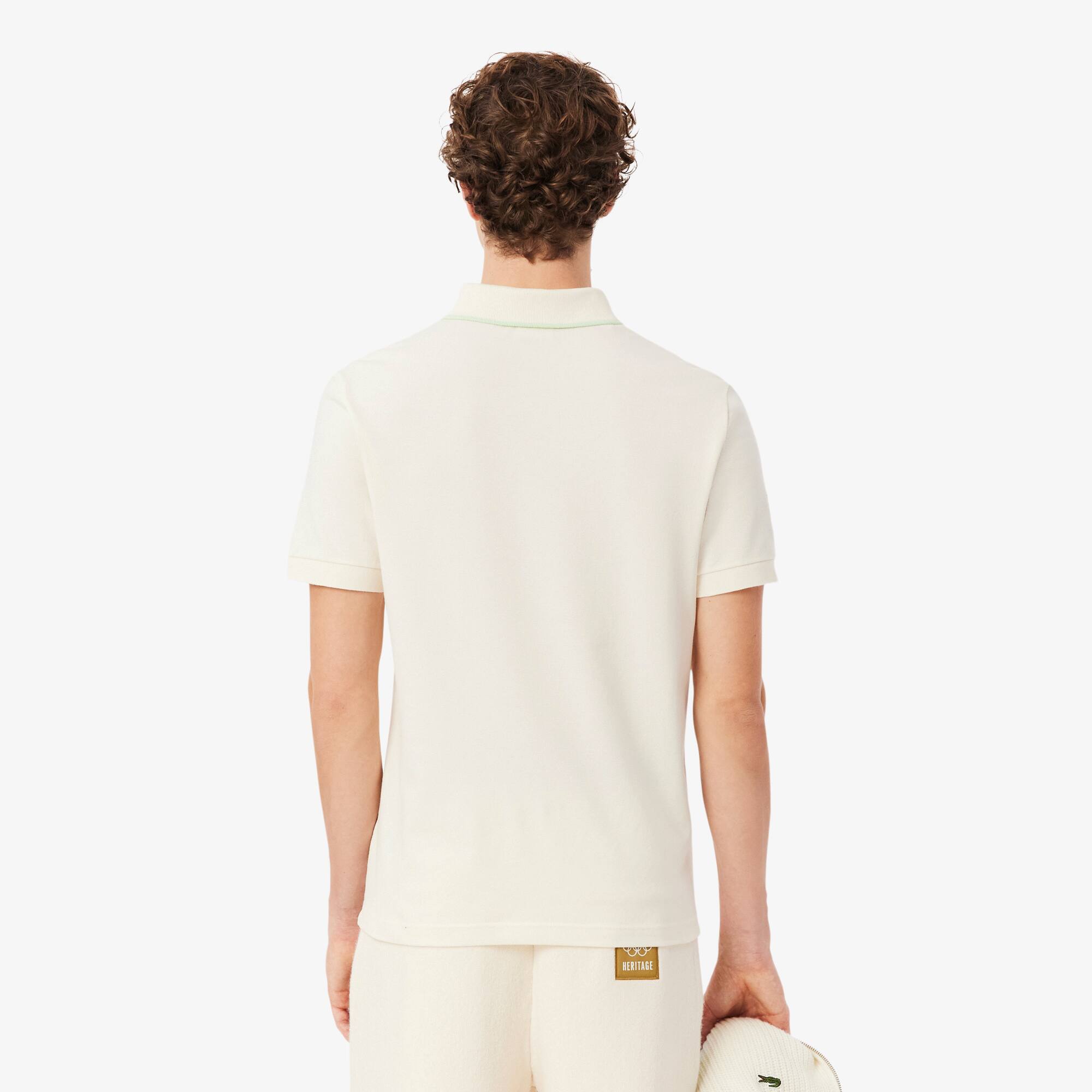 Thumbnail - Lacoste Regular Fit-Polohemd Olympic Heritage Cortina 1956 - Blanc Size M