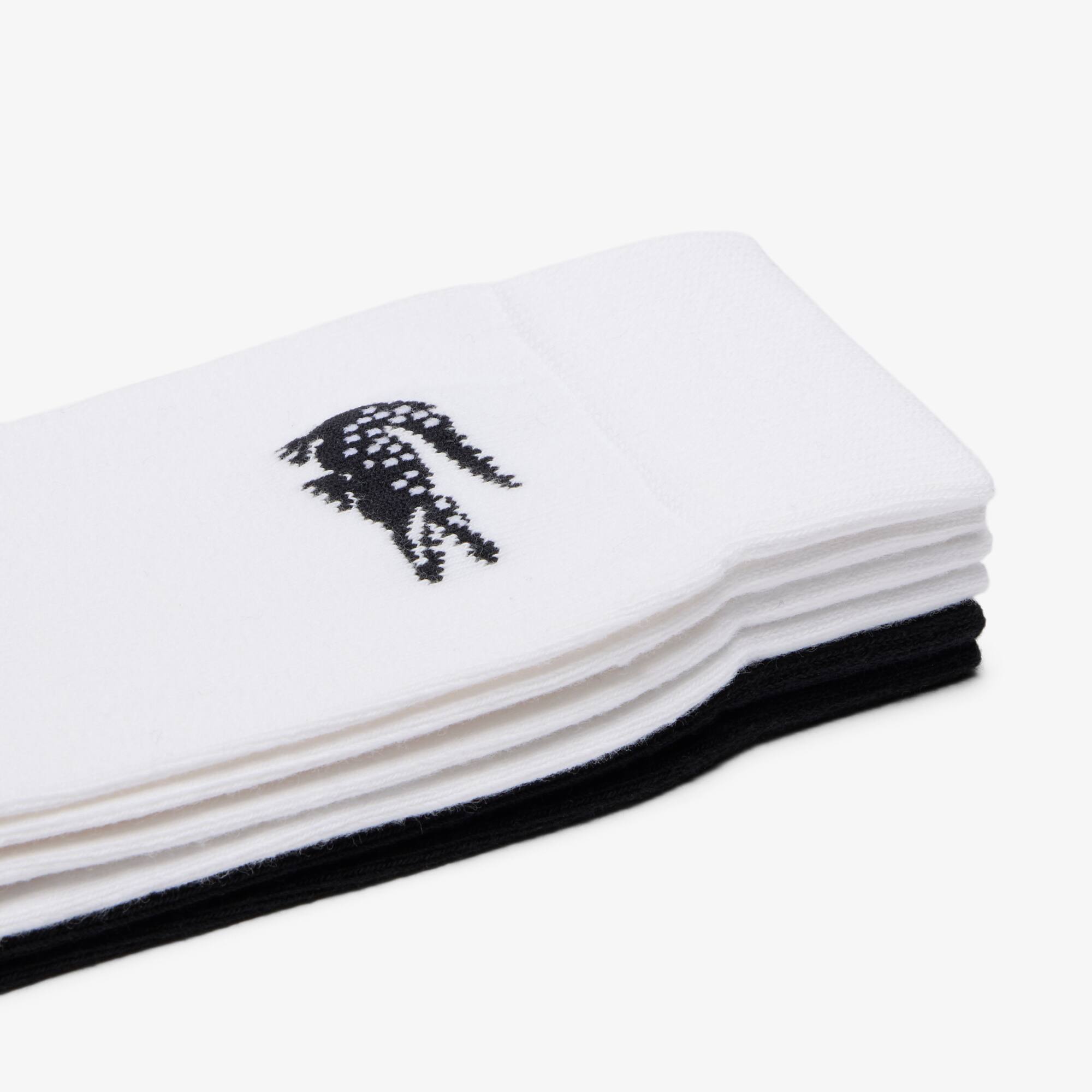 Thumbnail - Lacoste 3er-Pack Baumwollsocken - Weiß / Schwarz Size 43/46