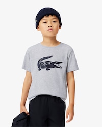 Oversized Tennis-T-Shirt aus technischer Baumwolle