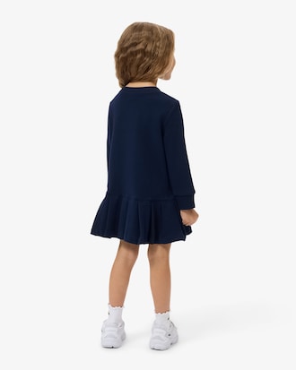 Kleid aus Fleece mit langen &Auml;rmeln