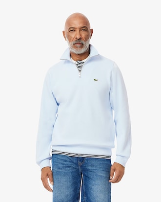 Sweatshirt aus Interlock mit hohem Kragen und Reißverschluss