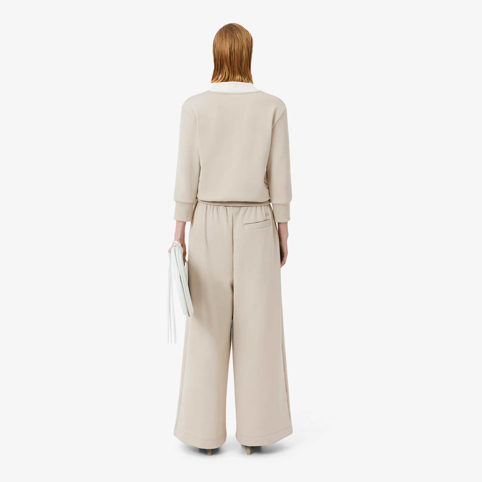 Thumbnail - Lacoste Jogginghose Runway aus Satin - Beige Size S