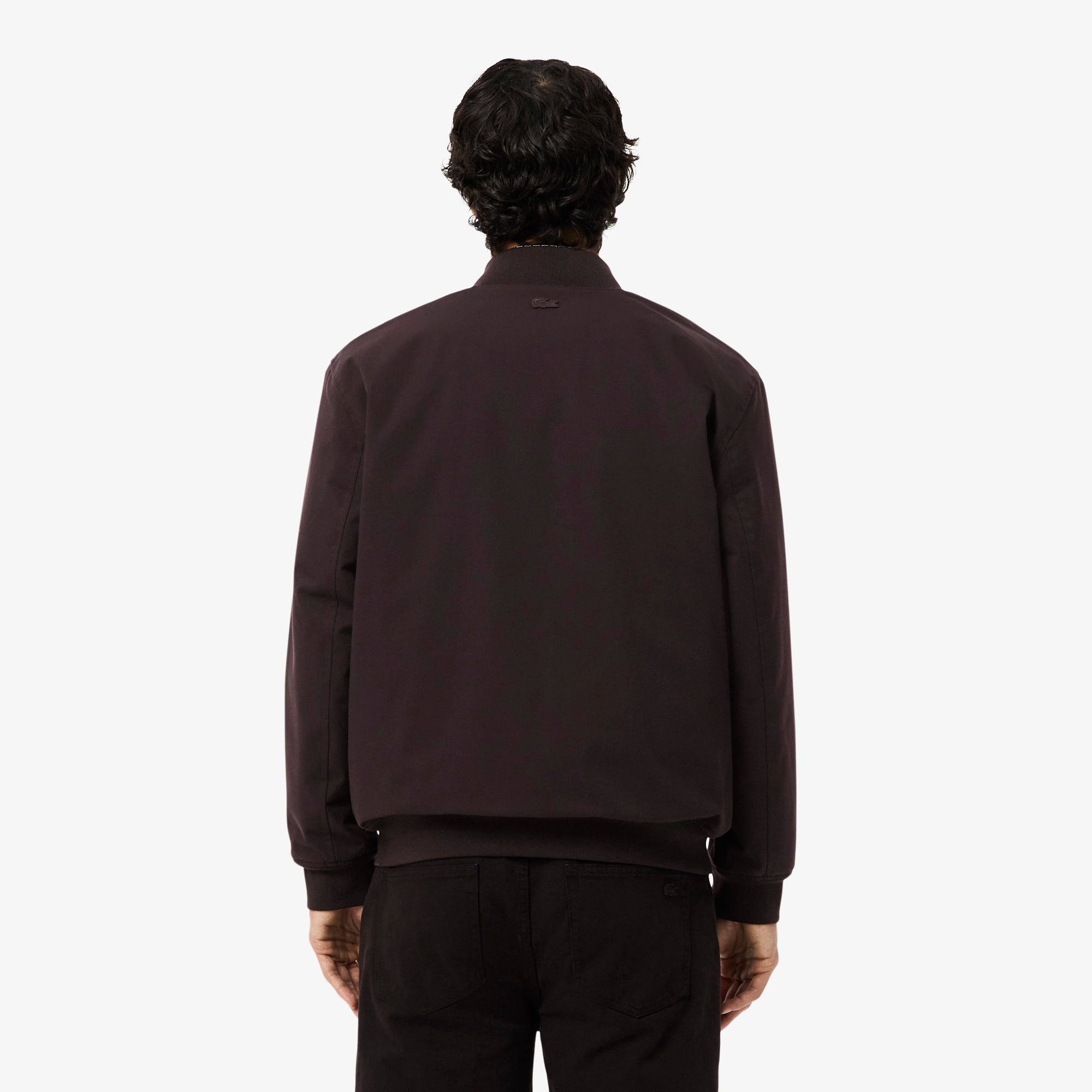 Thumbnail - Lacoste Wasserabweisende Bomberjacke mit Retro-Badge - Braun Size 48 - S-M