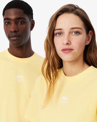 T-Shirt aus Baumwolle mit Signatur-Print