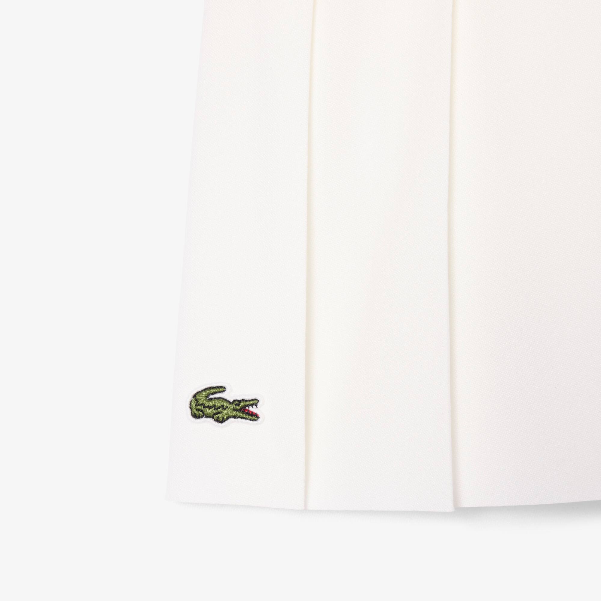 Thumbnail - Lacoste Faltenrock aus Oxford-Baumwolle - Weiß Size 6 - 6A