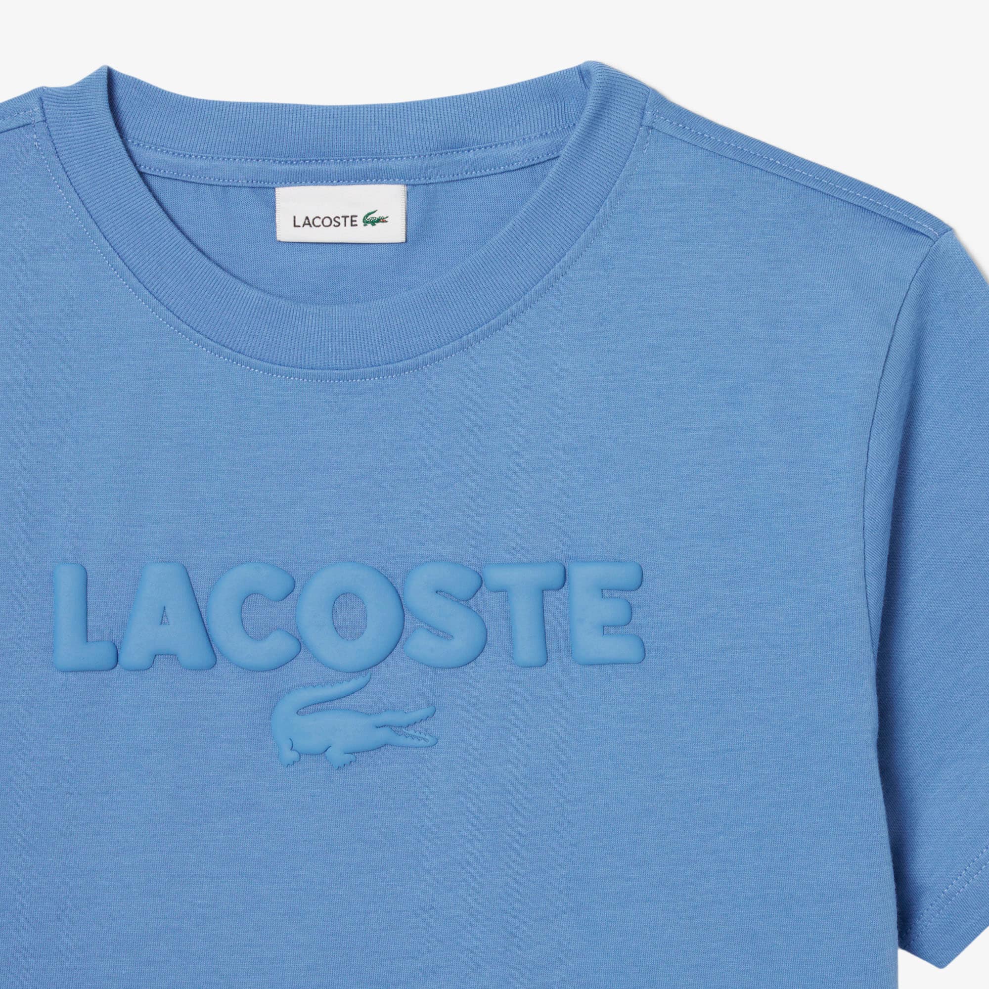 Thumbnail - Lacoste T-Shirt von Lacoste aus strukturierter Baumwolle - Blau Size 8 - 8A