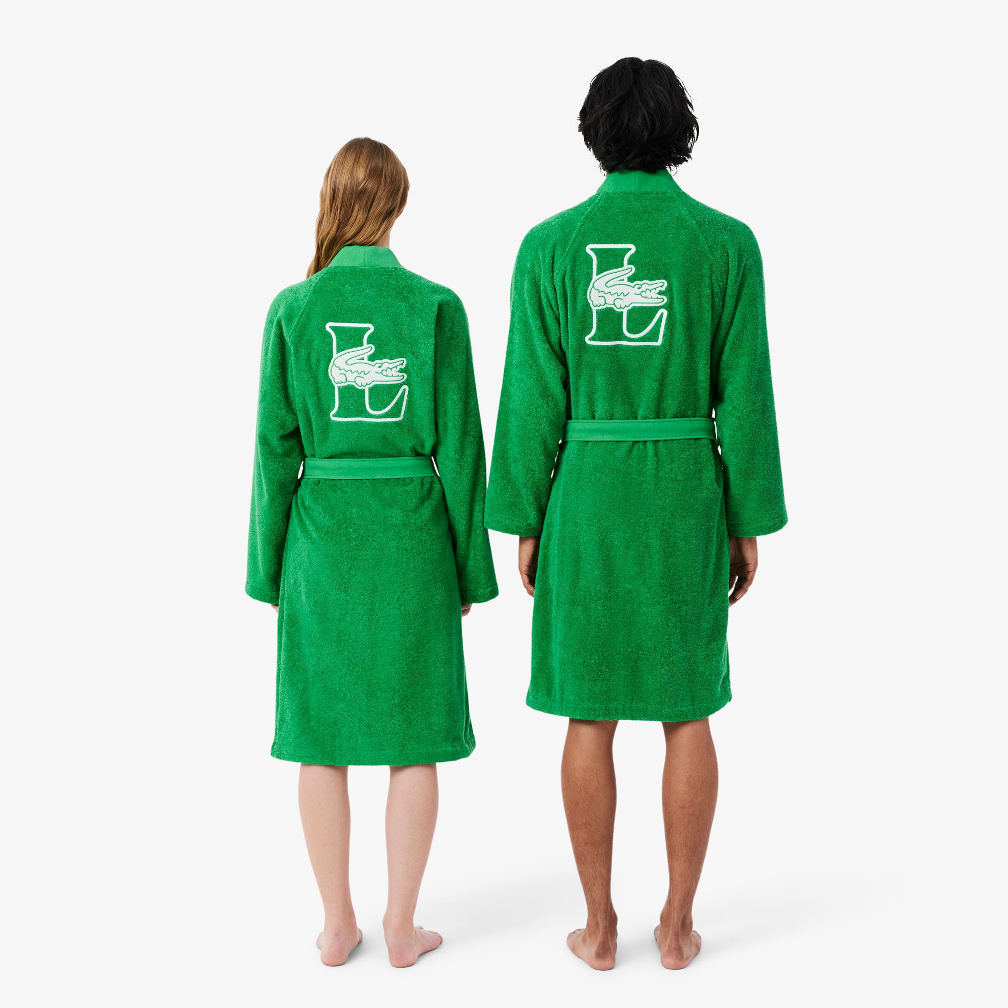 Thumbnail - Lacoste Bademantel L Attitude - JADE CREAM Size M