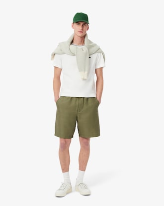 Regular Fit-Shorts aus Leinen