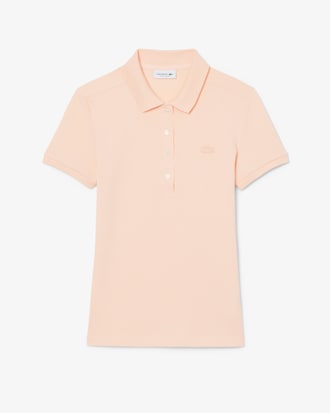Slim Fit Damen LACOSTE Poloshirt aus Stretch-Baumwoll-Piqu&eacute;