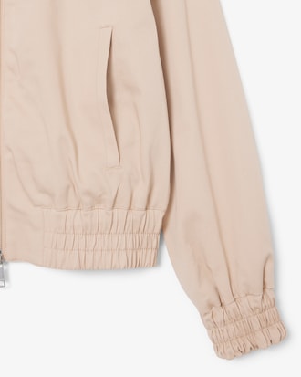 Jacke aus Stretch-Gabardine mit Doppelkragen