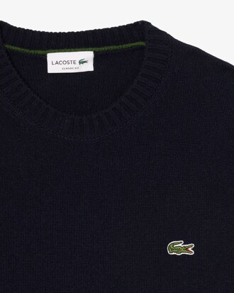 Pullover aus Tuchwolle mit Rundhalsausschnitt