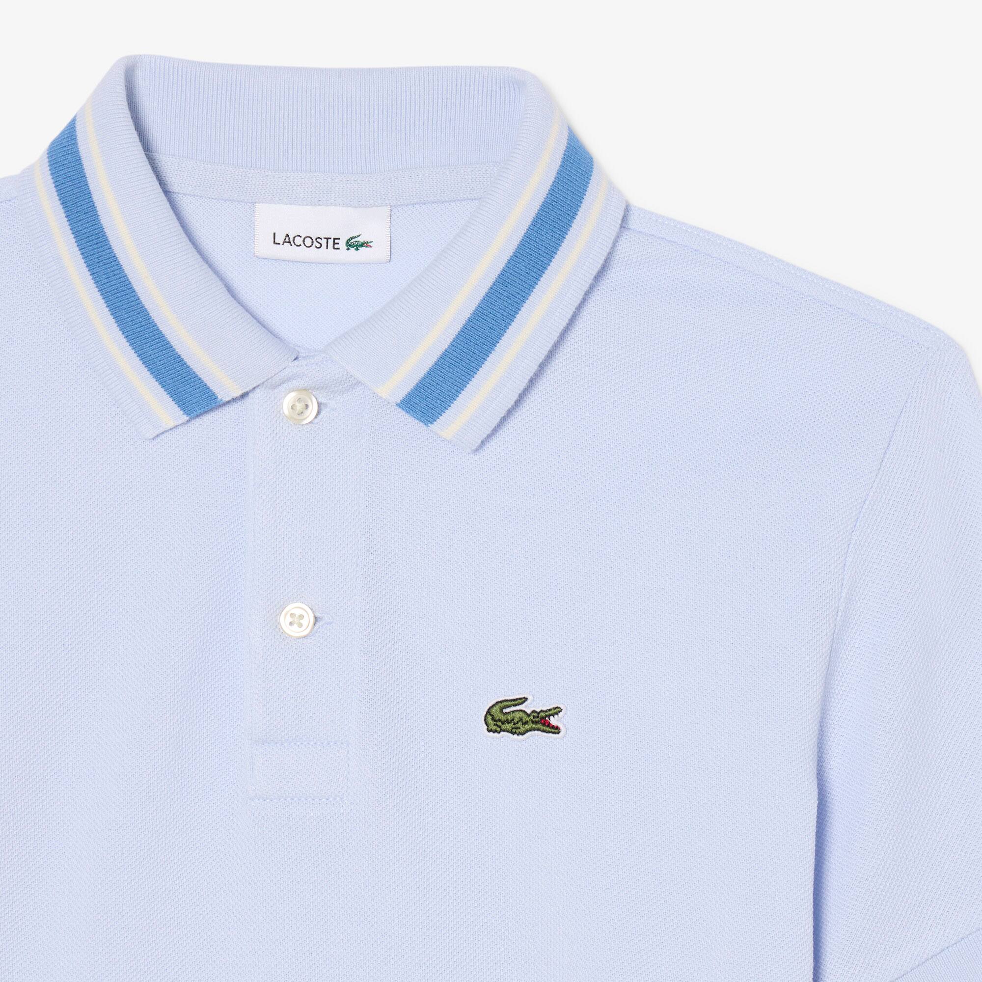 Thumbnail - Lacoste Polohemd aus Petit Piqué - Hellblau Size 12 - 16A