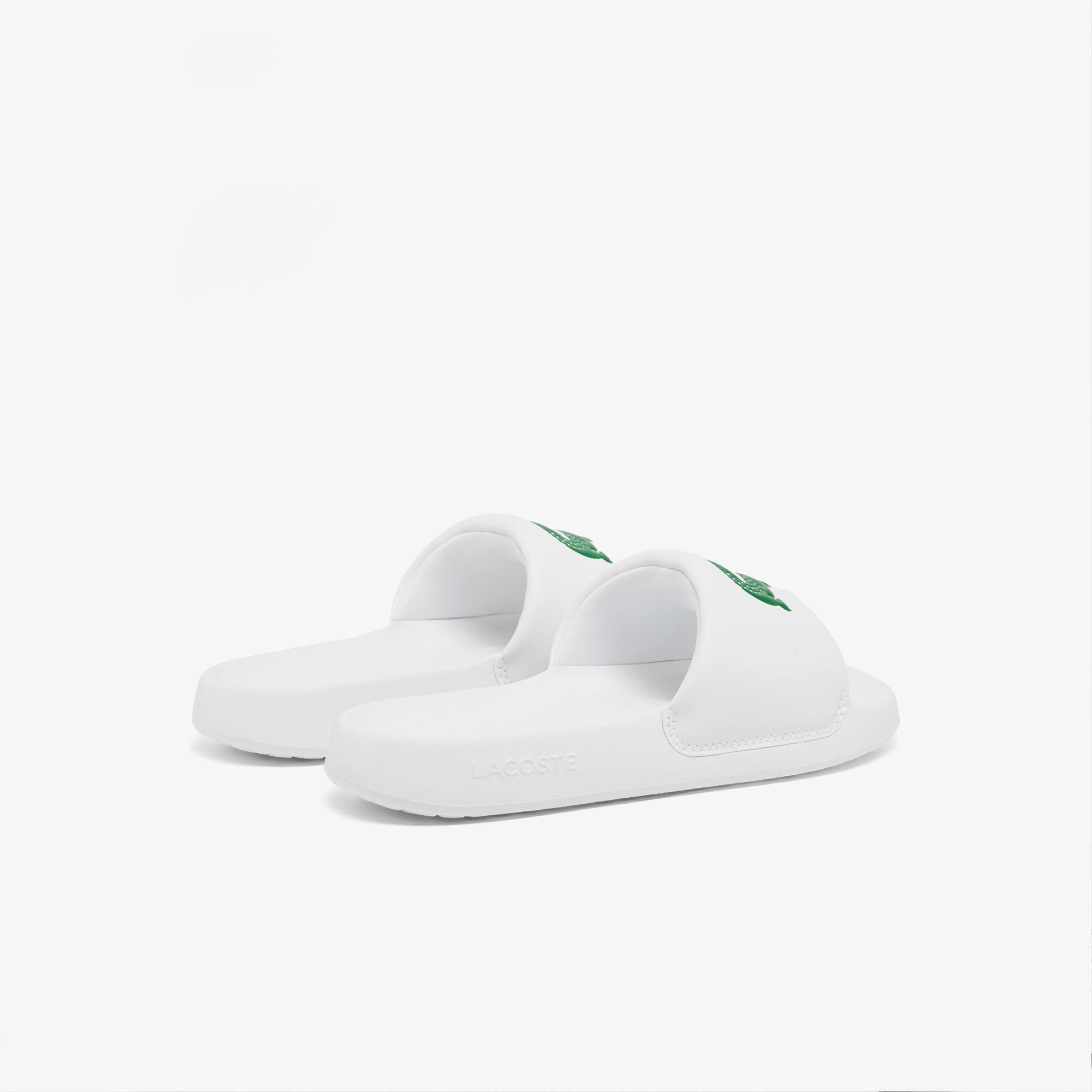 Thumbnail - Lacoste Damen-Schlappen Serve Slide 1.0 - WHITE/GREEN Size 35.5