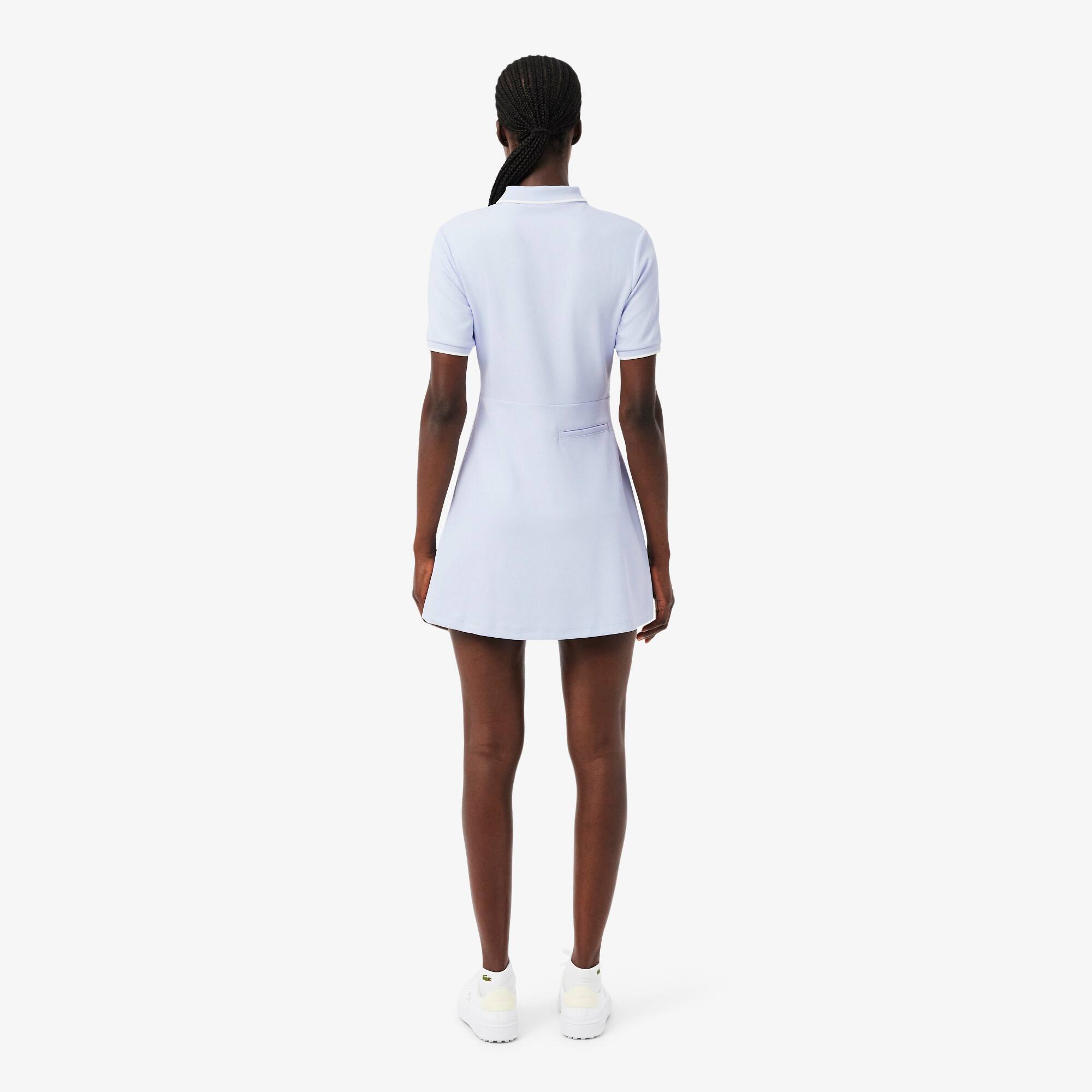 Thumbnail - Lacoste Golfkleid mit Einfassung und Ultra-Dry-Technologie - Hellblau Size 36