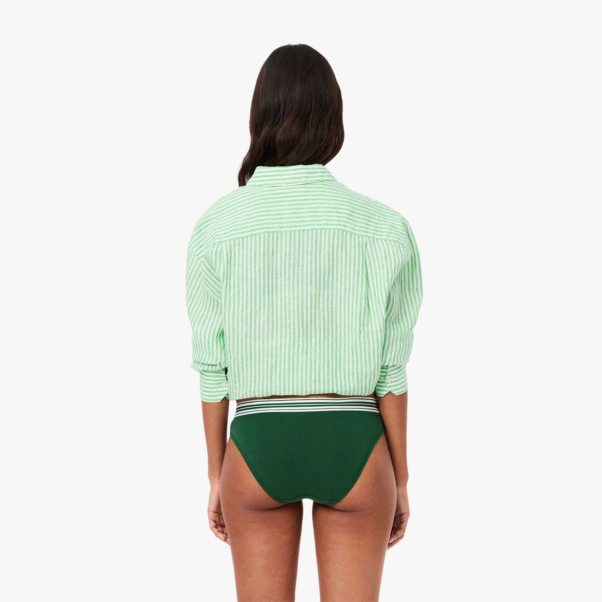 Thumbnail - Lacoste Slips aus Stretch-Baumwolle mit Kontrast-Bund - Grün Size XXL