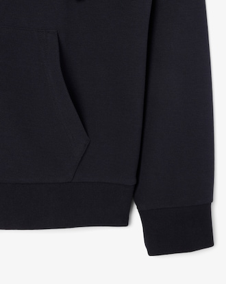 Hoodie aus Piqué mit Reißverschluss