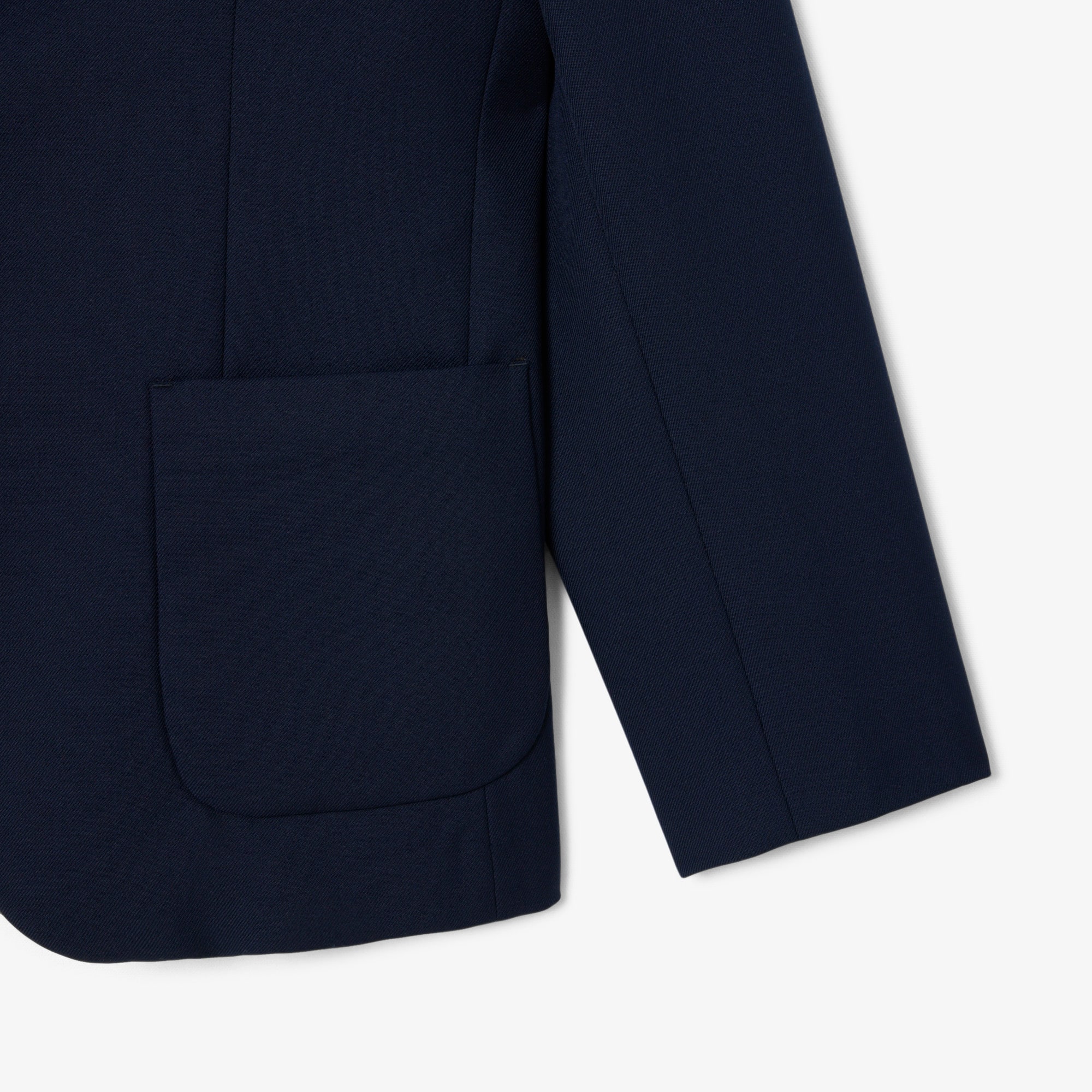 Thumbnail - Lacoste Blazer aus Wolltwill - Navy Blau Size 38