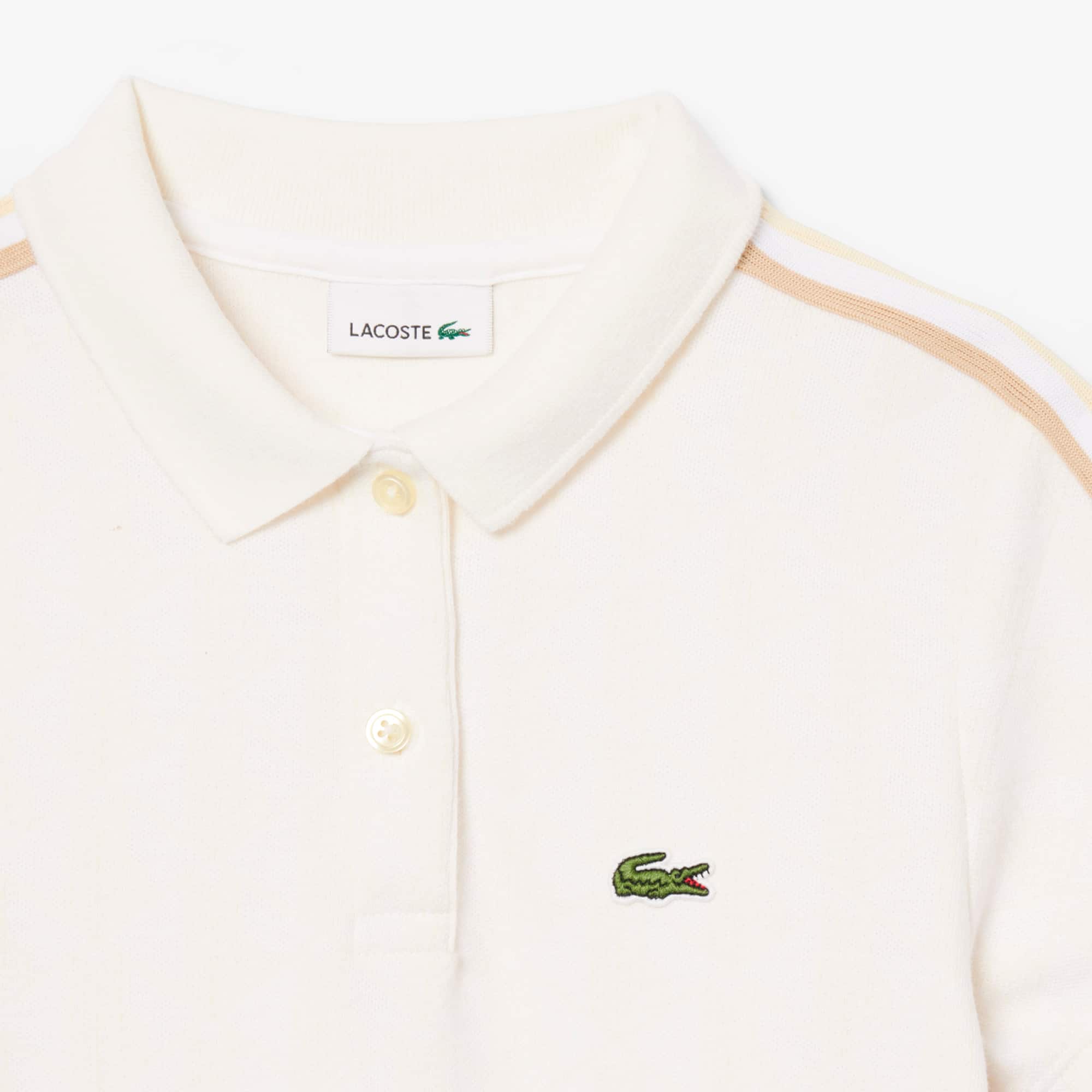 Thumbnail - Lacoste Kleid aus Jacquard mit Monogramm - Weiß Size 8 - 8A