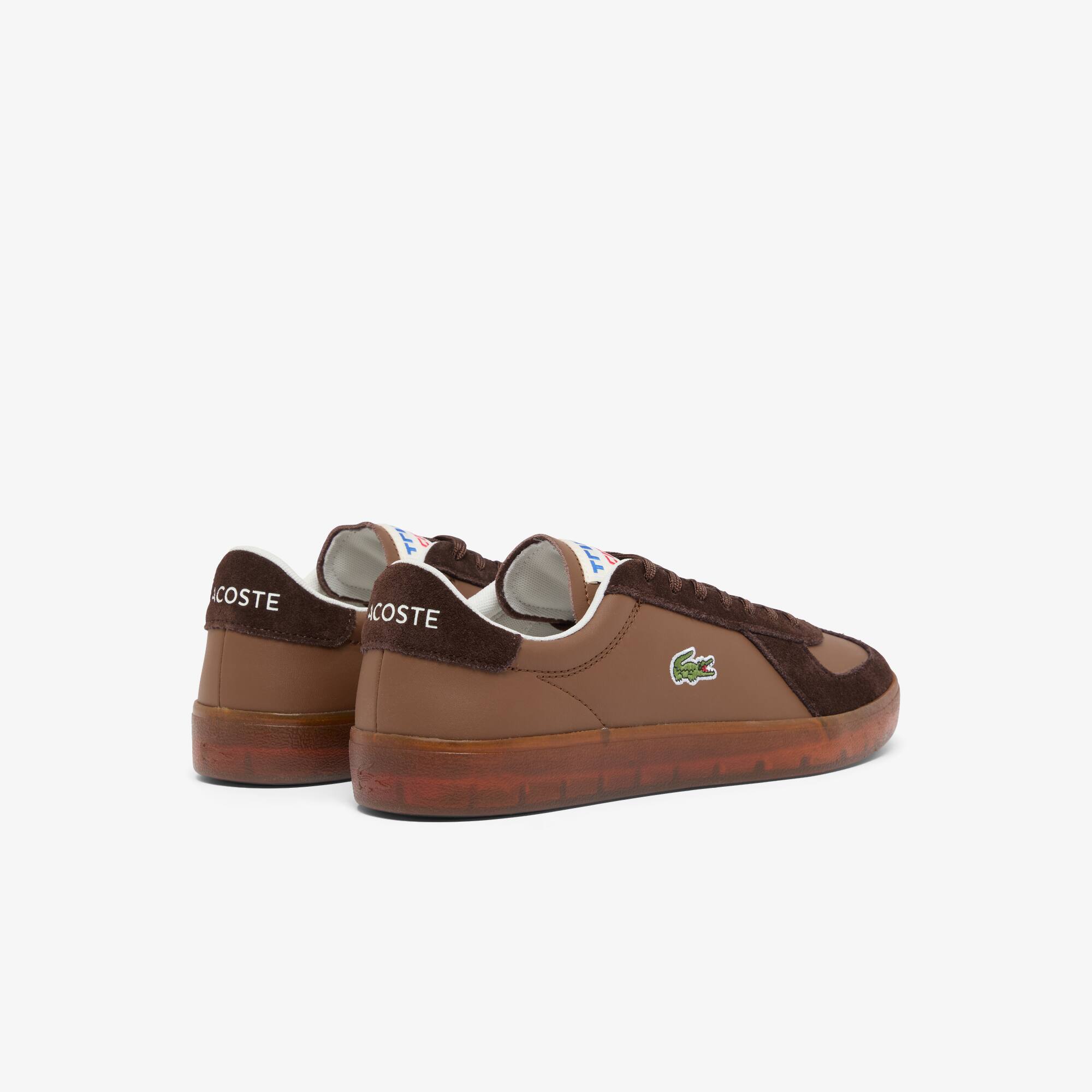 Thumbnail - Lacoste Herren-Sneakers Baseshot Pro aus Leder - DK BRW/GUM Size 42.5