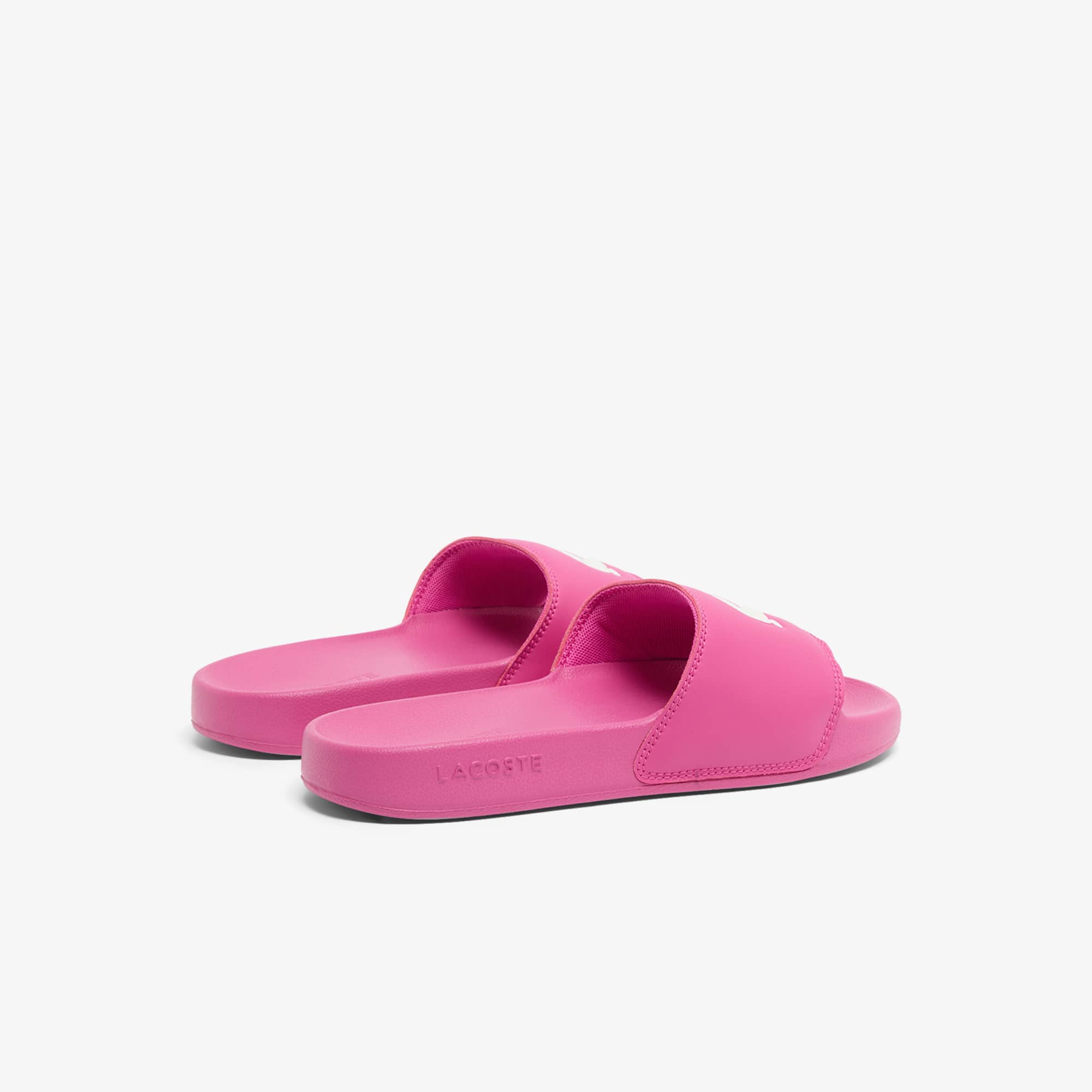 Thumbnail - Lacoste Damen-Schlappen Serve Slide 0.0 - PINK/WHITE Size 35.5