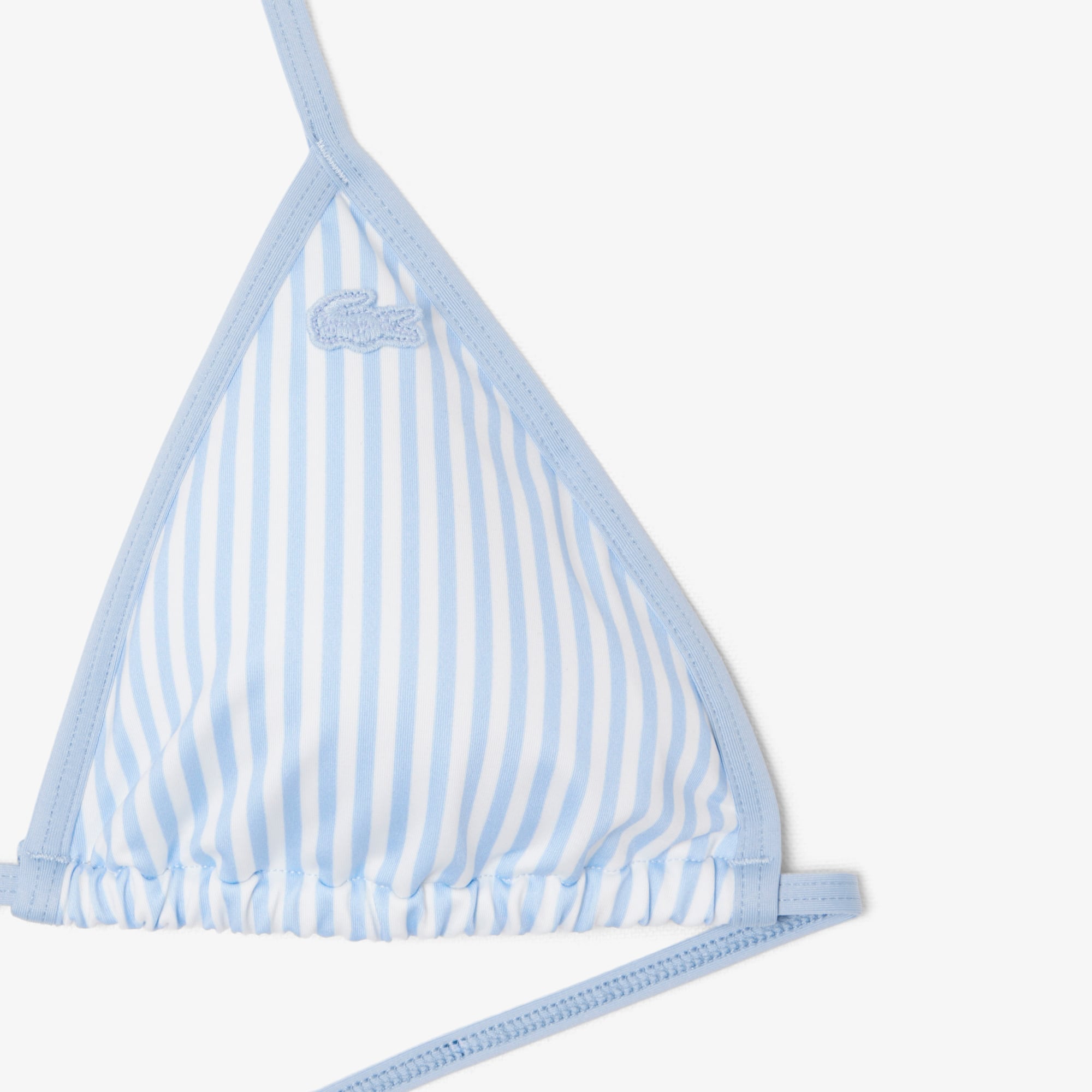 Thumbnail - Lacoste Bikini-Oberteil - Hellblau / Weiß Size 44