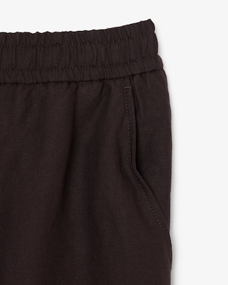 Regular Fit-Shorts aus Twill-Leinen-Mischgewebe