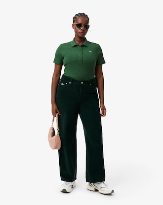 Slim Fit-Polohemd L.12.D aus gerippter Baumwolle