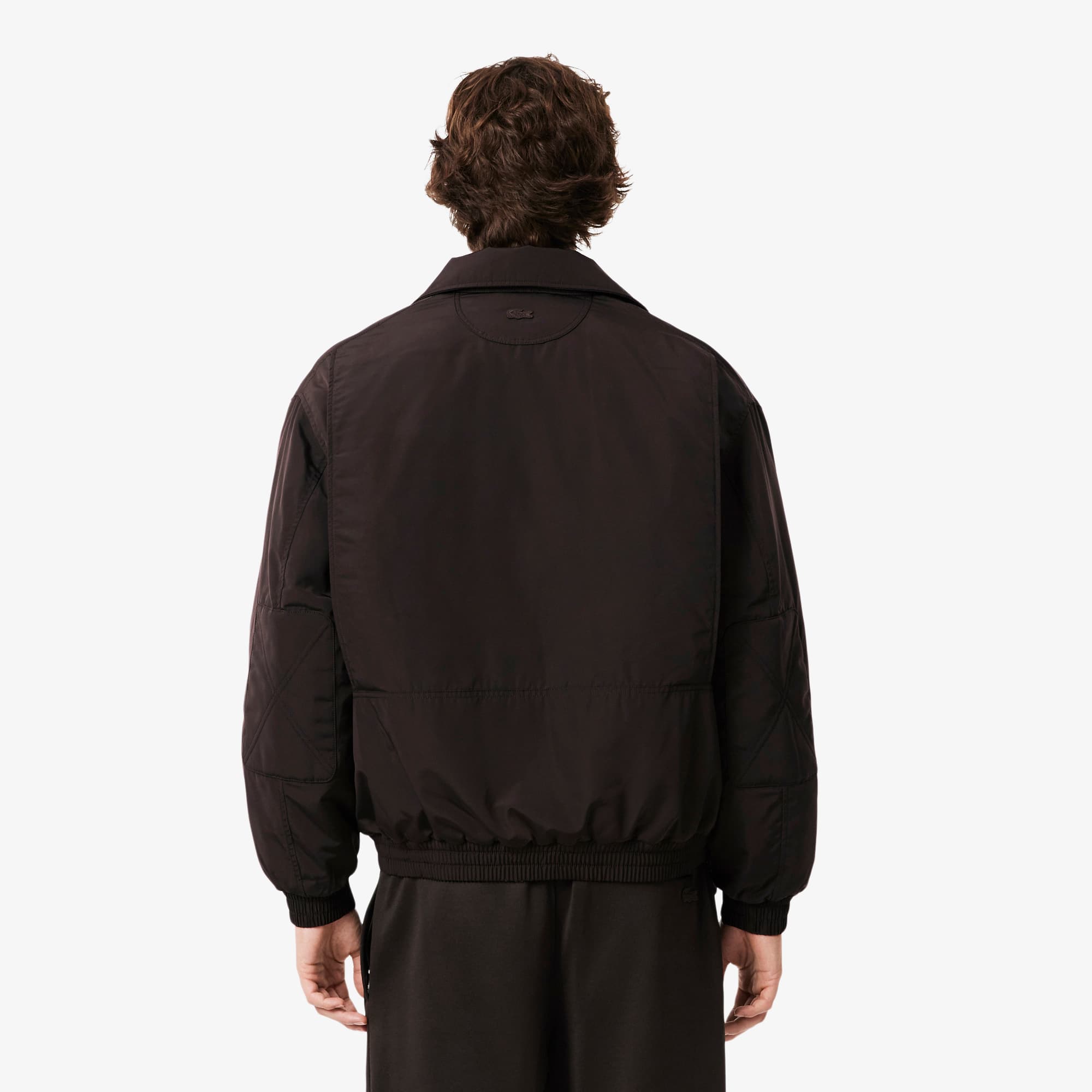 Thumbnail - Lacoste Wasserabweisende Pilotenjacke mit Badge - Braun Size 56 - L-XL