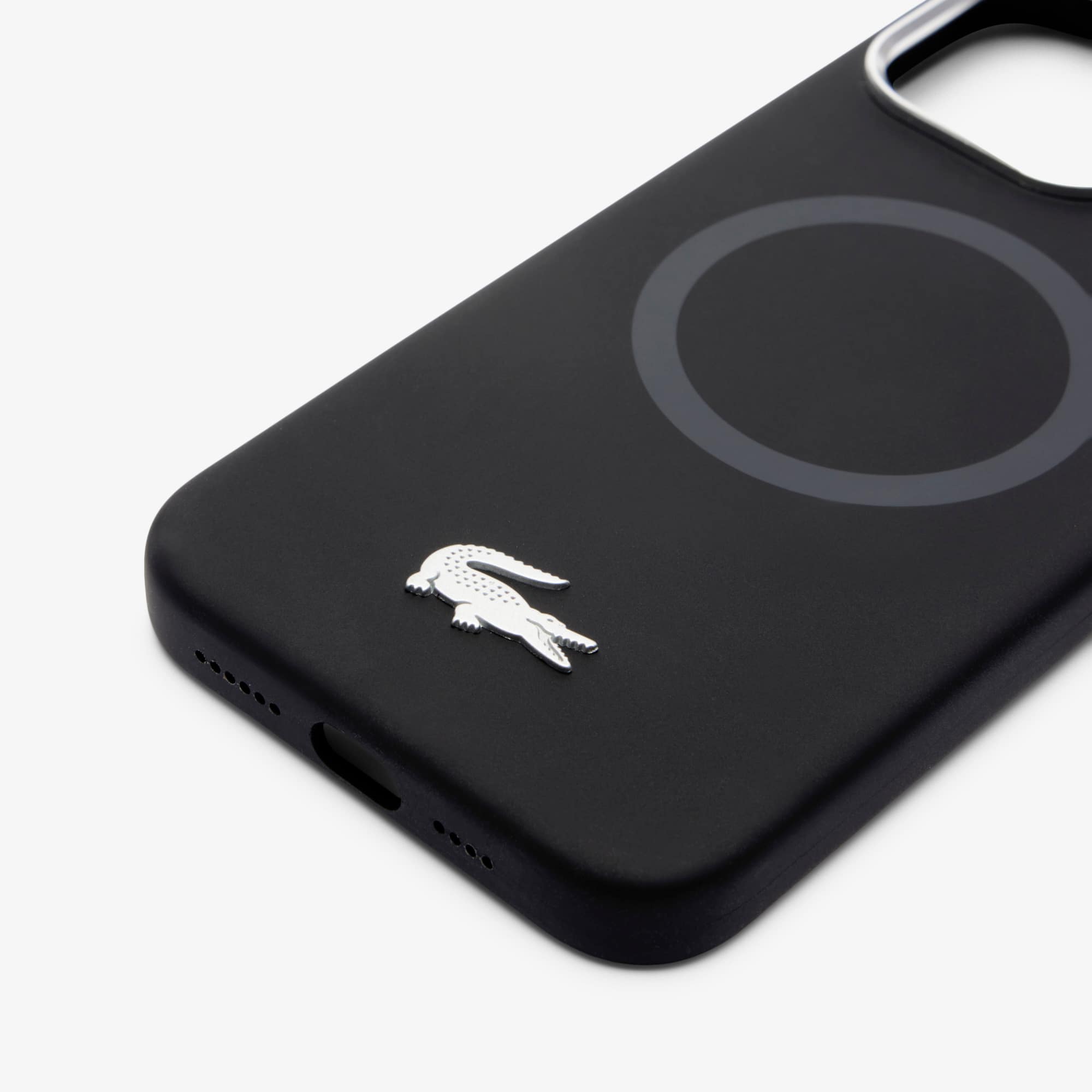 Thumbnail - Lacoste Hülle aus Silikon für iPhOne 16 Pro Max - BLACK Size One Size