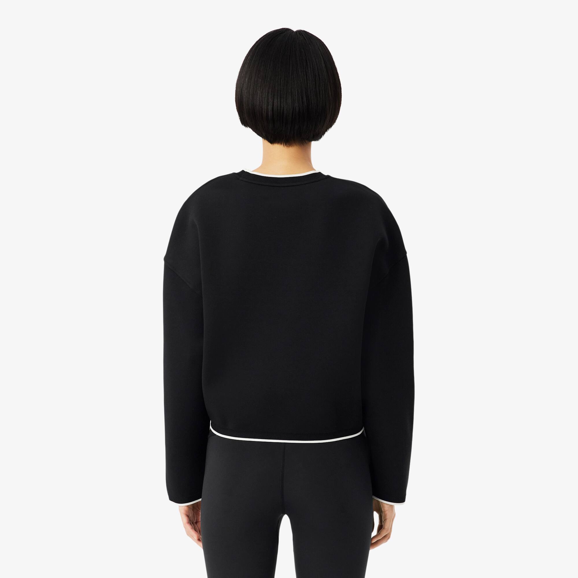 Thumbnail - Lacoste Sport-Sweatshirt mit kontrastierender Einfassung - Schwarz / Weiß Size 40