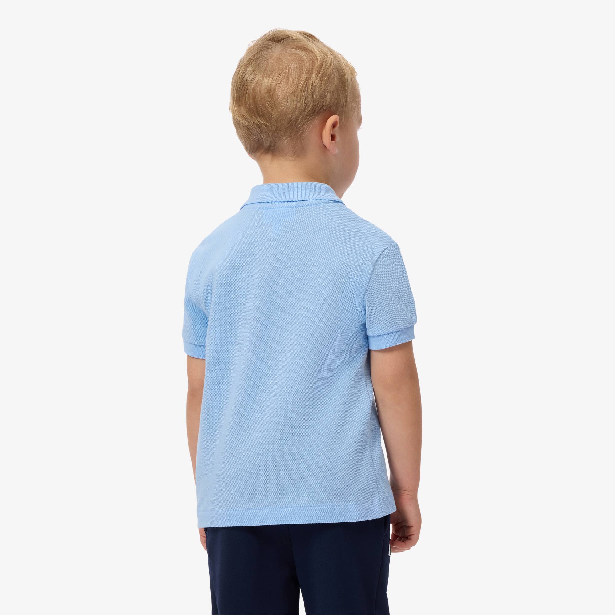 Thumbnail - Lacoste Polohemd aus Petit Piqué - Pastellblau Size 2 - 2A