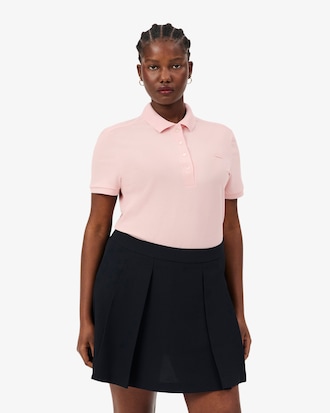 Slim Fit Damen LACOSTE Poloshirt aus Stretch-Baumwoll-Piqu&eacute;