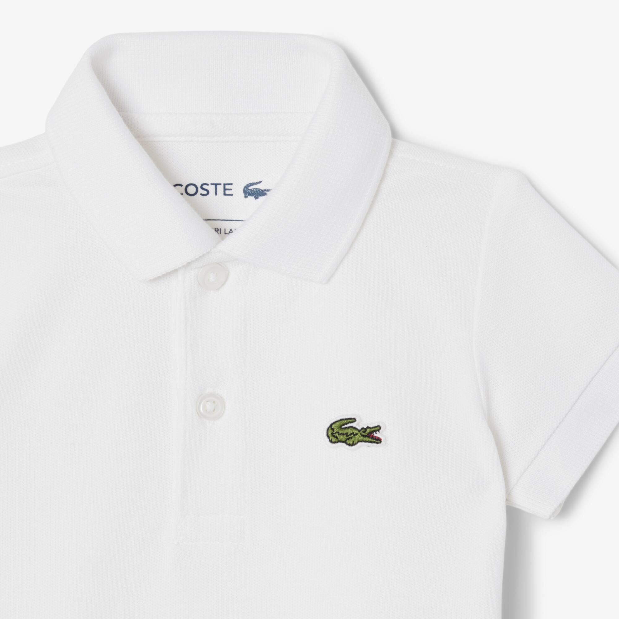 Thumbnail - Lacoste Baby-Body aus Petit Piqué - Weiß Size 3 - 6M