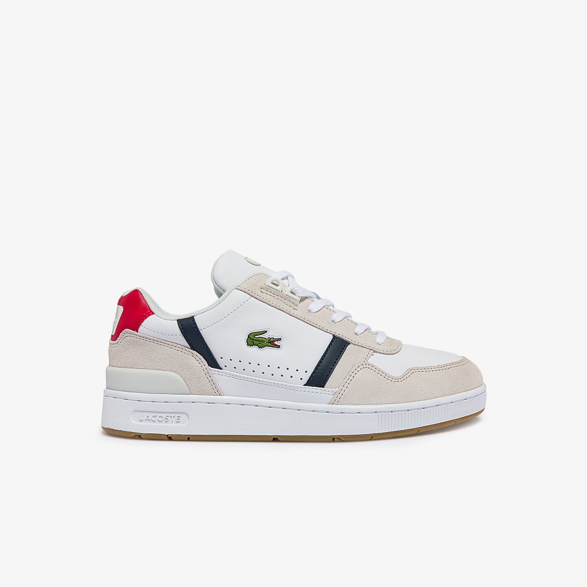 Herren-Sneakers T-CLIP aus Trikolor-Leder und Veloursleder 