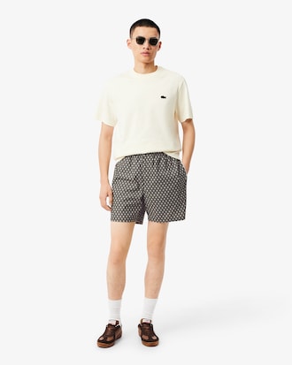 Relaxed Fit Shorts aus Baumwollmischgewebe mit Print
