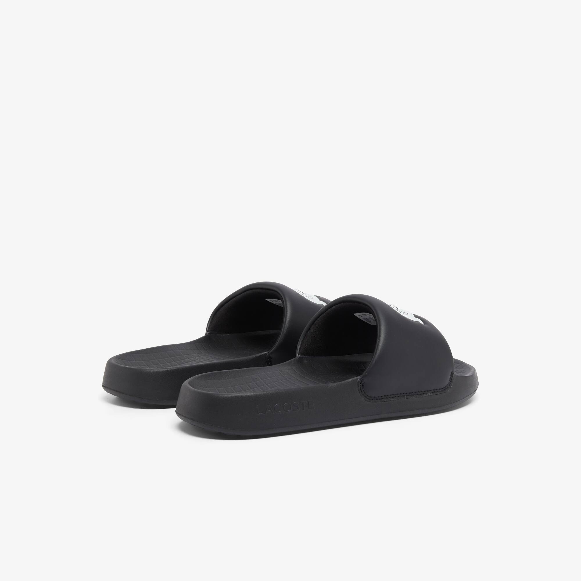 Thumbnail - Lacoste Herren-Schlappen Serve Slide 1.0 - BLACK WHITE Size 42